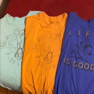 3 Life is Good shirts men’s small